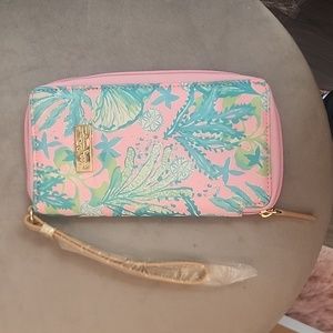 Lilly Pulitzer Tiki Palm Wallet Wristlet New